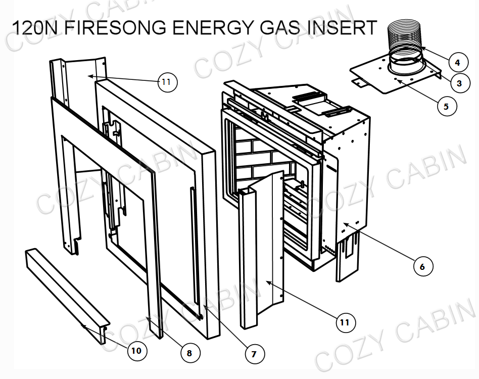 Firesong Energy Gas Insert 120N #120N